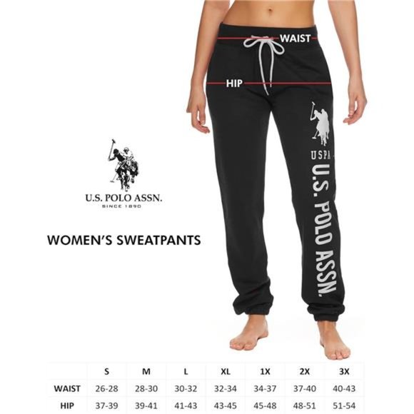 U.S. Polo Womens Sweatpants - Pink Womens Jogger Sweats - Picture 6 of 6